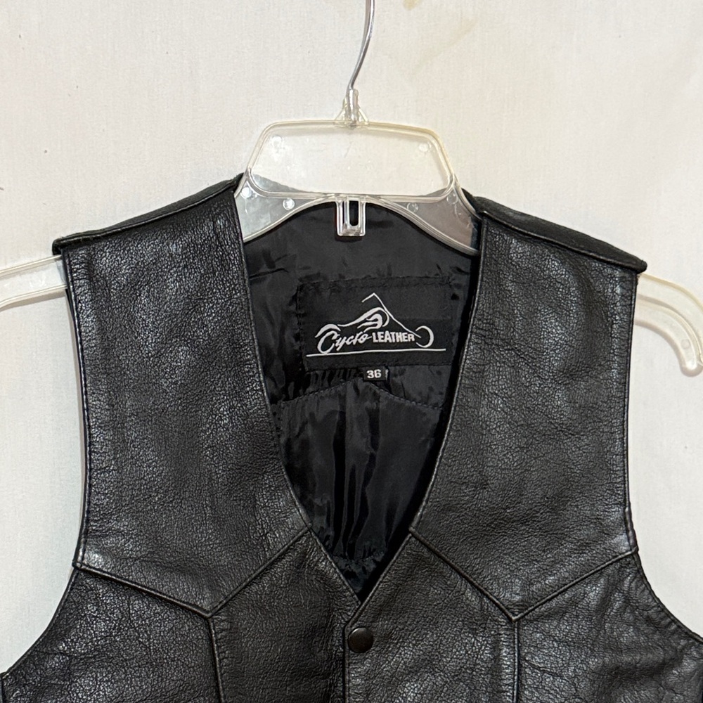 Harley-Davidson Cycro Leather Black Vest, Size 36, Never Worn, MAKE AN OFFER
